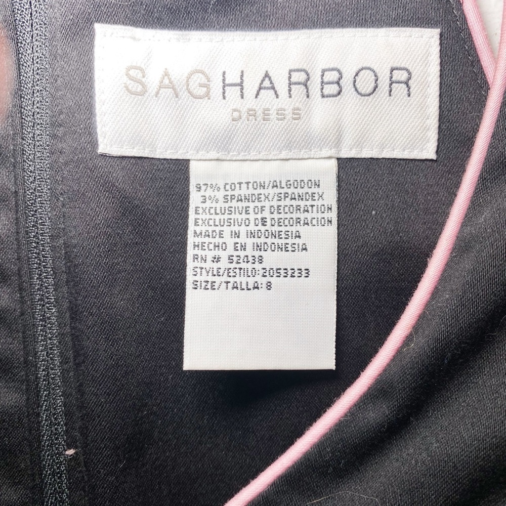 Sag Harbor Black Dress with Floral Embroidery - Picture 9 of 16